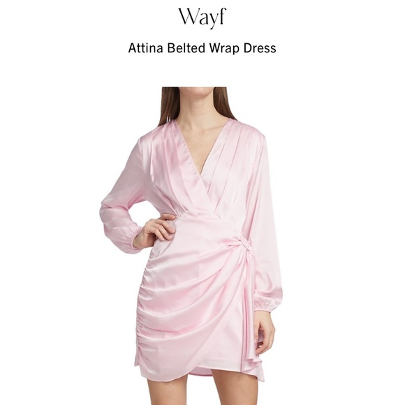 Wayf Attina Belted Wrap Dresssize XS NWT - Picture 2 of 8